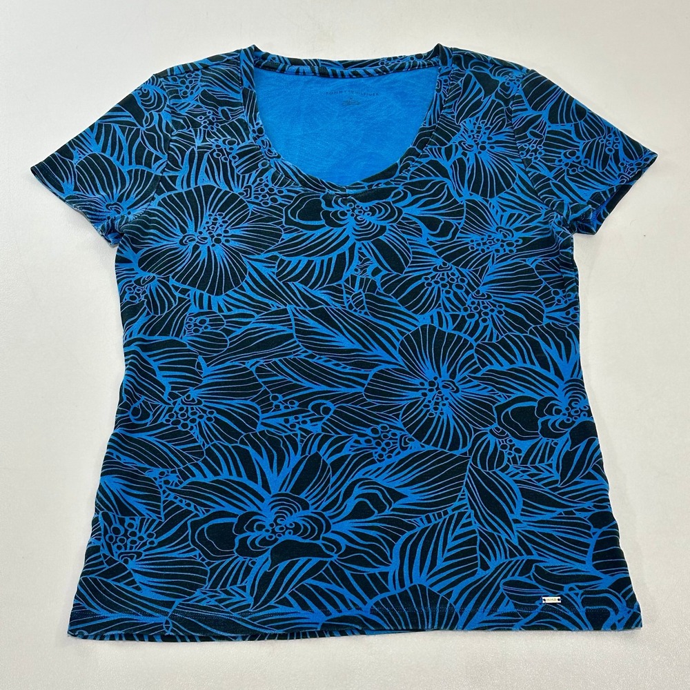 Tommy Hilfiger Women's Short Sleeve Floral Pattern Shirt, Size M‎